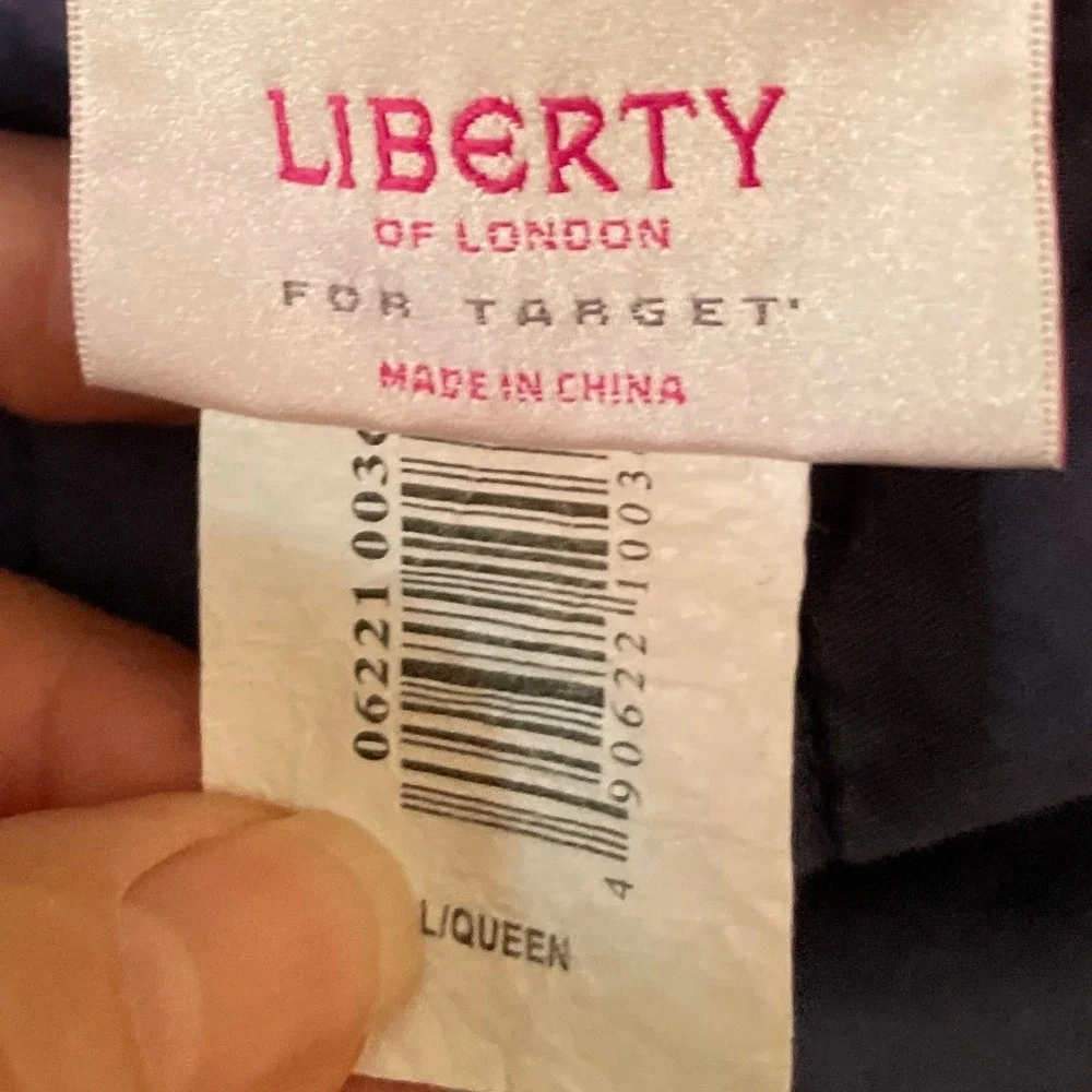 Liberty of London X Target Floral Quilted Coverlet Full/Queen Blue Reversible
